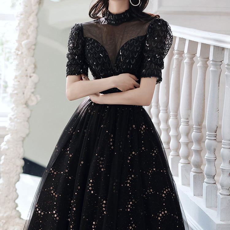 #30075 SEQUINS EMBROIDERY EVENING DRESS