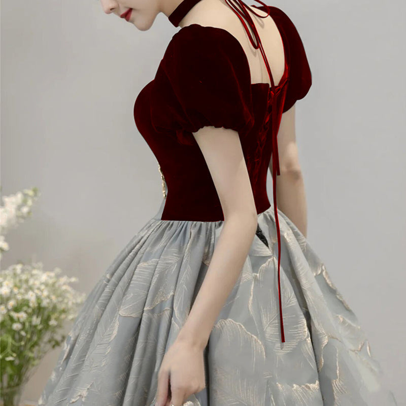#40095 EMBROIDERY PROM EVENING DRESS