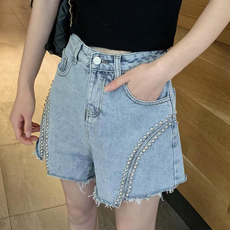 #5054 High Waist Denim Shorts