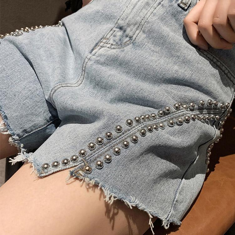 #5054 High Waist Denim Shorts