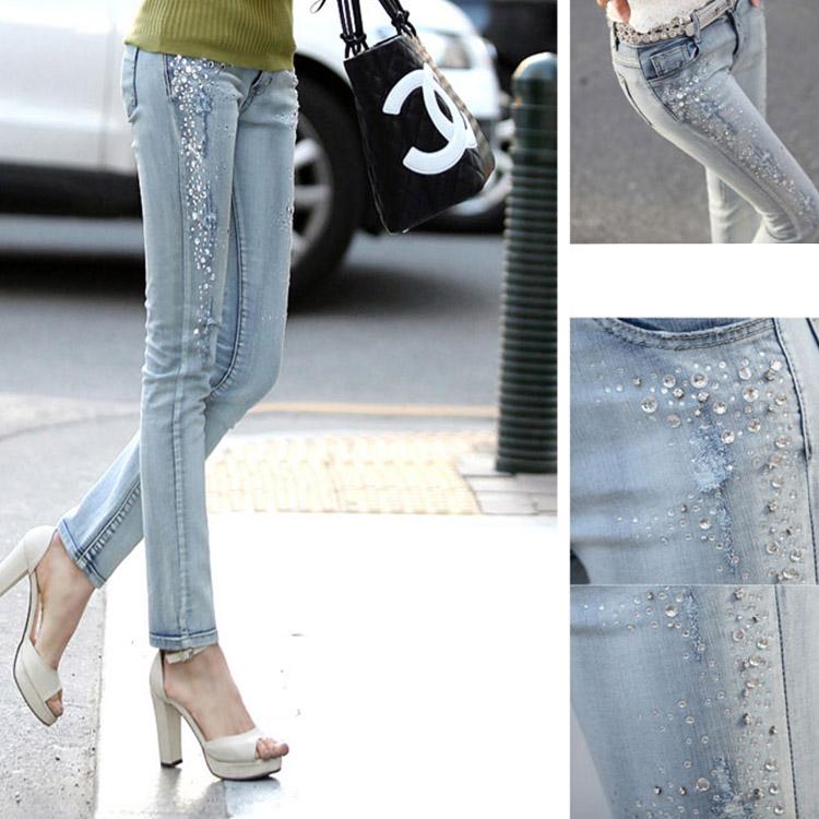 #5055 Nail Drill Denim Trousers