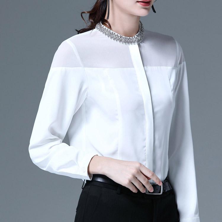 #5078 Beaded Collar Shirt