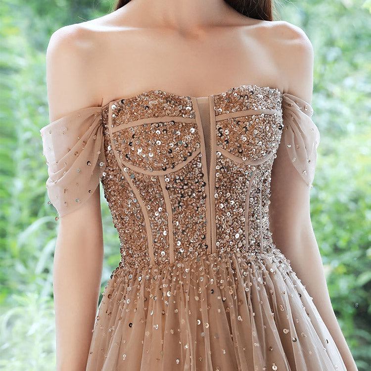 #5132 NOBLE HANDWORK EVENING DRESS