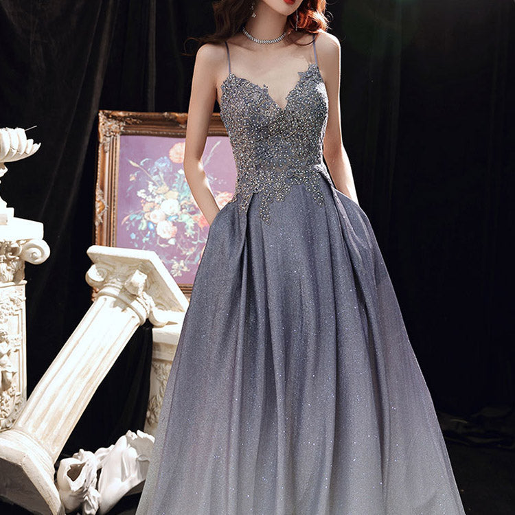 #5134 SLING GRADIENT EVENING DRESS