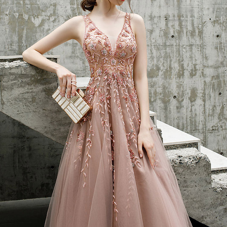 #5135 DEEP V-NECK DRESS