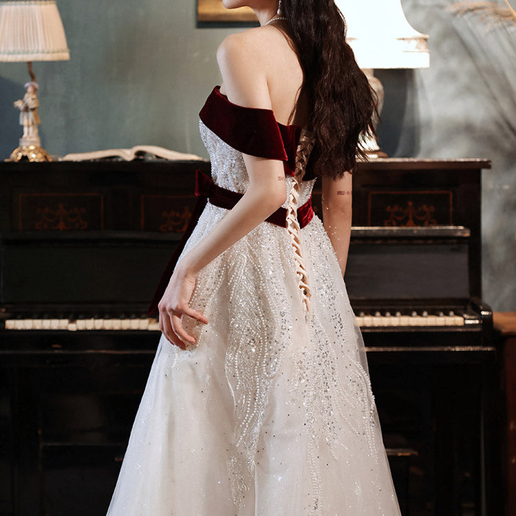 #5144 OFF SHOULDER SWING DRESS