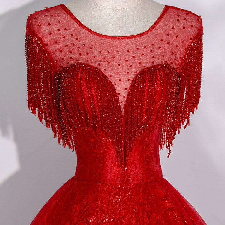 #5177 FRINGE EVENING DRESS