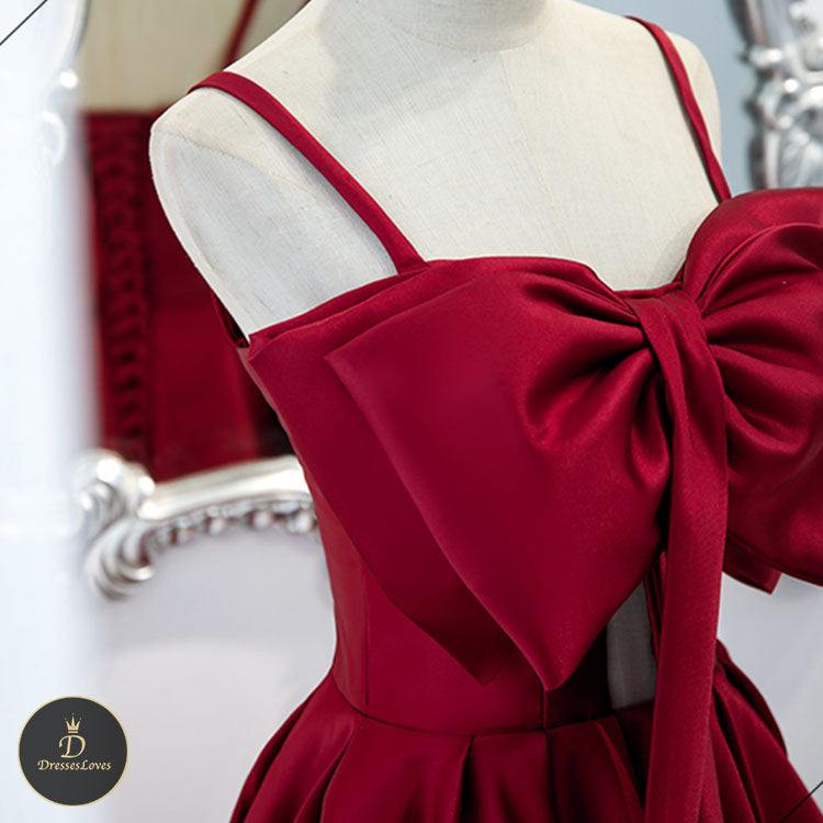 #5179 Strap bow evening dress