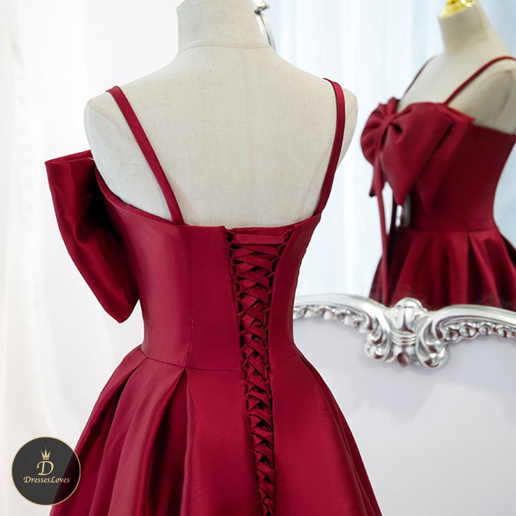 5179 Strap bow evening dress - DresseslovesOOTD