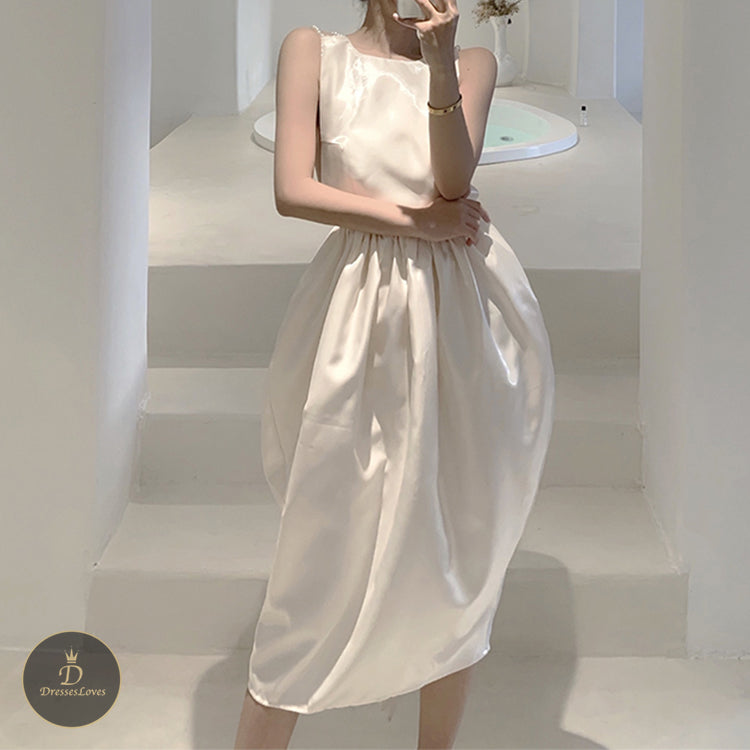 #5352 PEARL BACKLESS DRESS