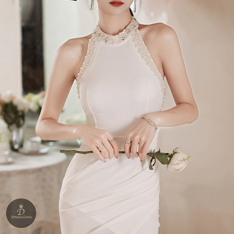 #5353 HALTERNECK EVENING DRESS