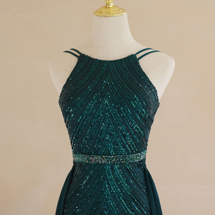 #5418 HALTERNECK EVENING DRESS