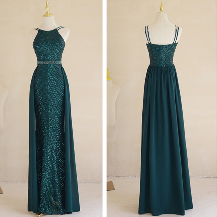 #5418 HALTERNECK EVENING DRESS