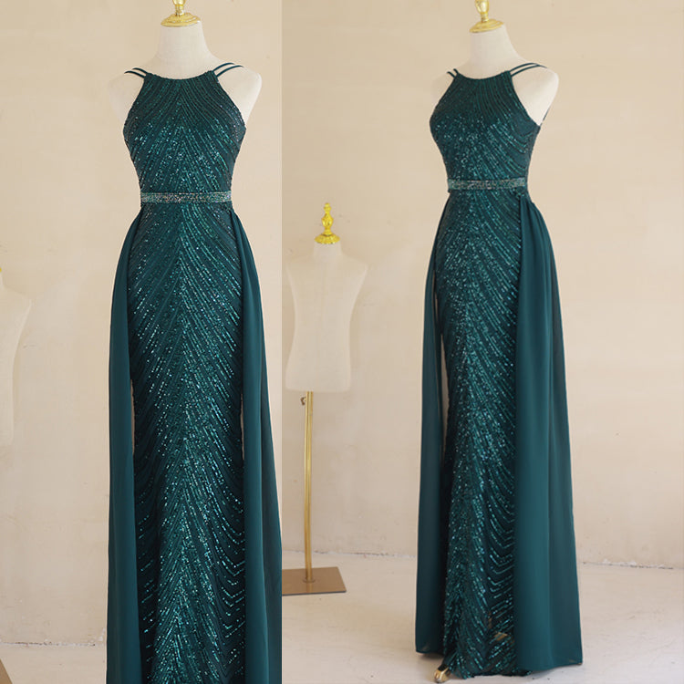 #5418 HALTERNECK EVENING DRESS