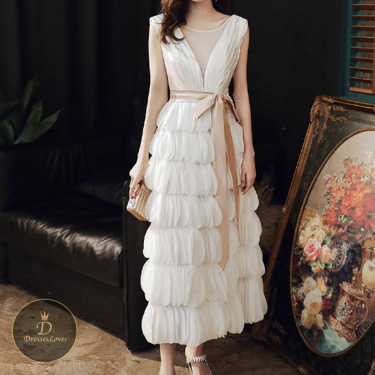 #5432 DEEP V PARTY DRESS