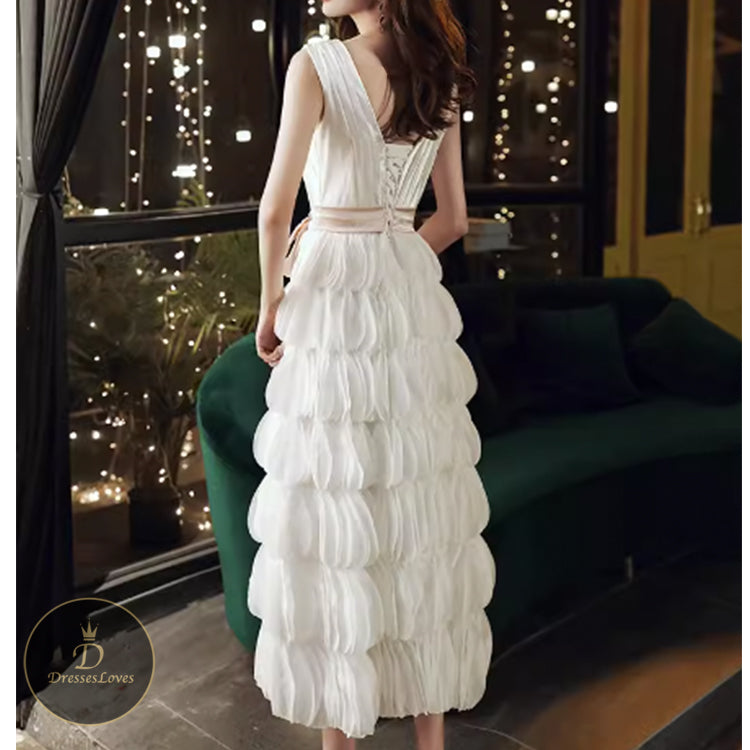 #5432 DEEP V PARTY DRESS