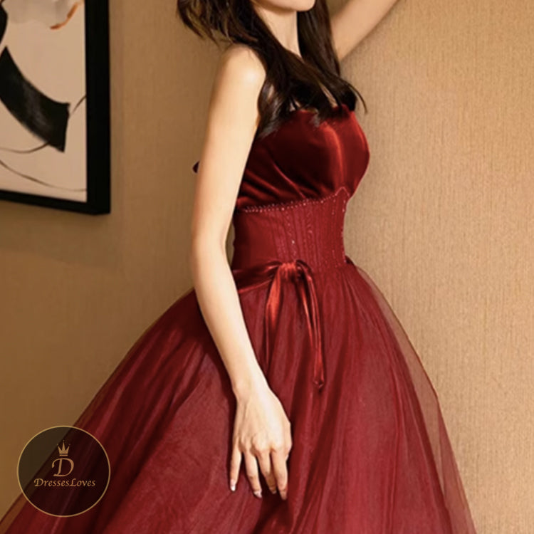 #5435 BANDEAU EVENING DRESS