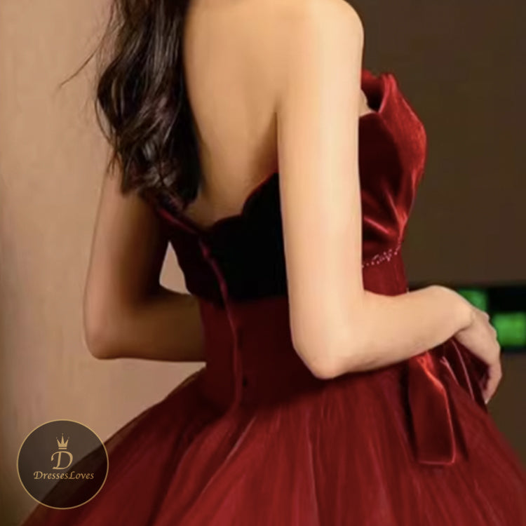 #5435 BANDEAU EVENING DRESS