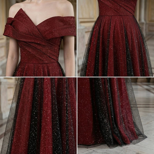 #5441 OFF SHOULDER EVENING DRESS