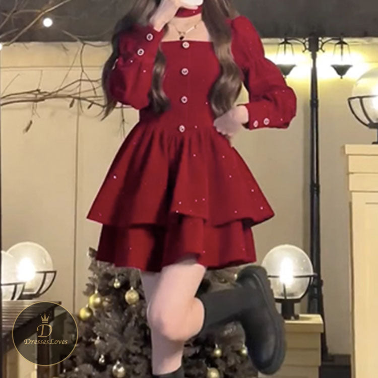 #5446 VELVET PARTY DRESS