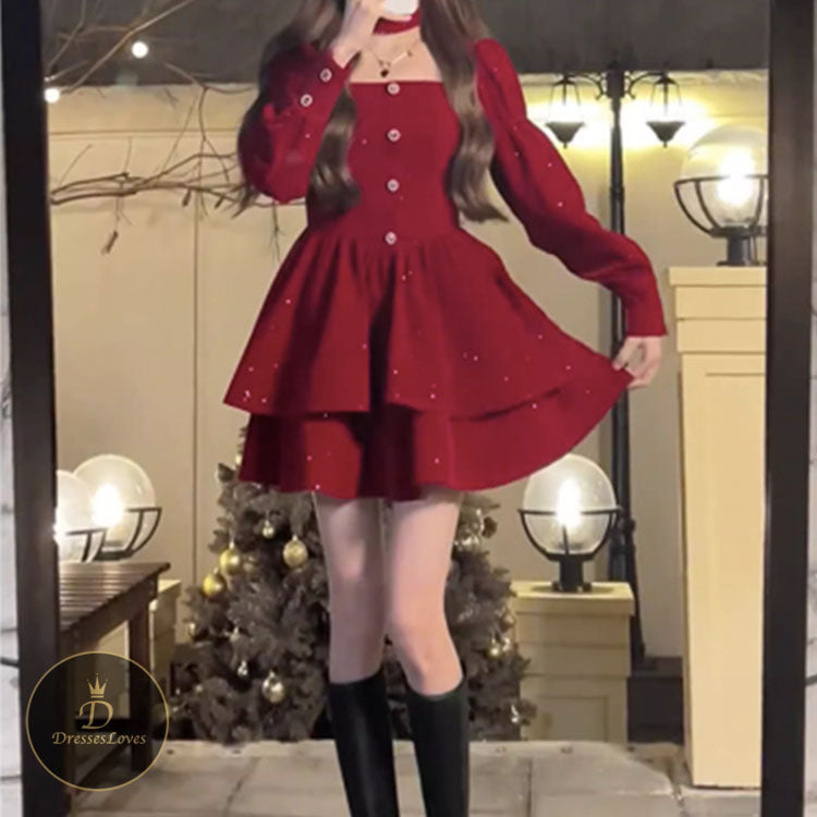 #5446 VELVET PARTY DRESS