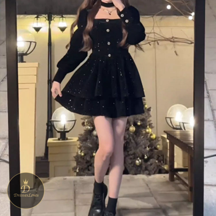 #5446 VELVET PARTY DRESS