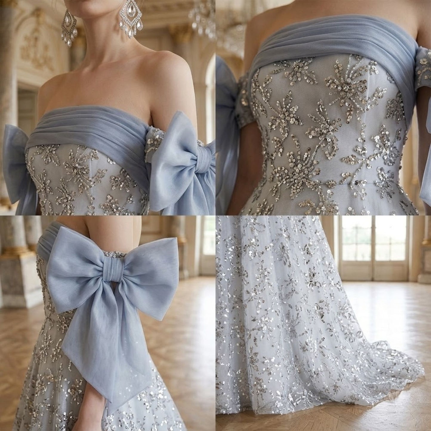 ONE SHOULDER EVENING DRESS #5448