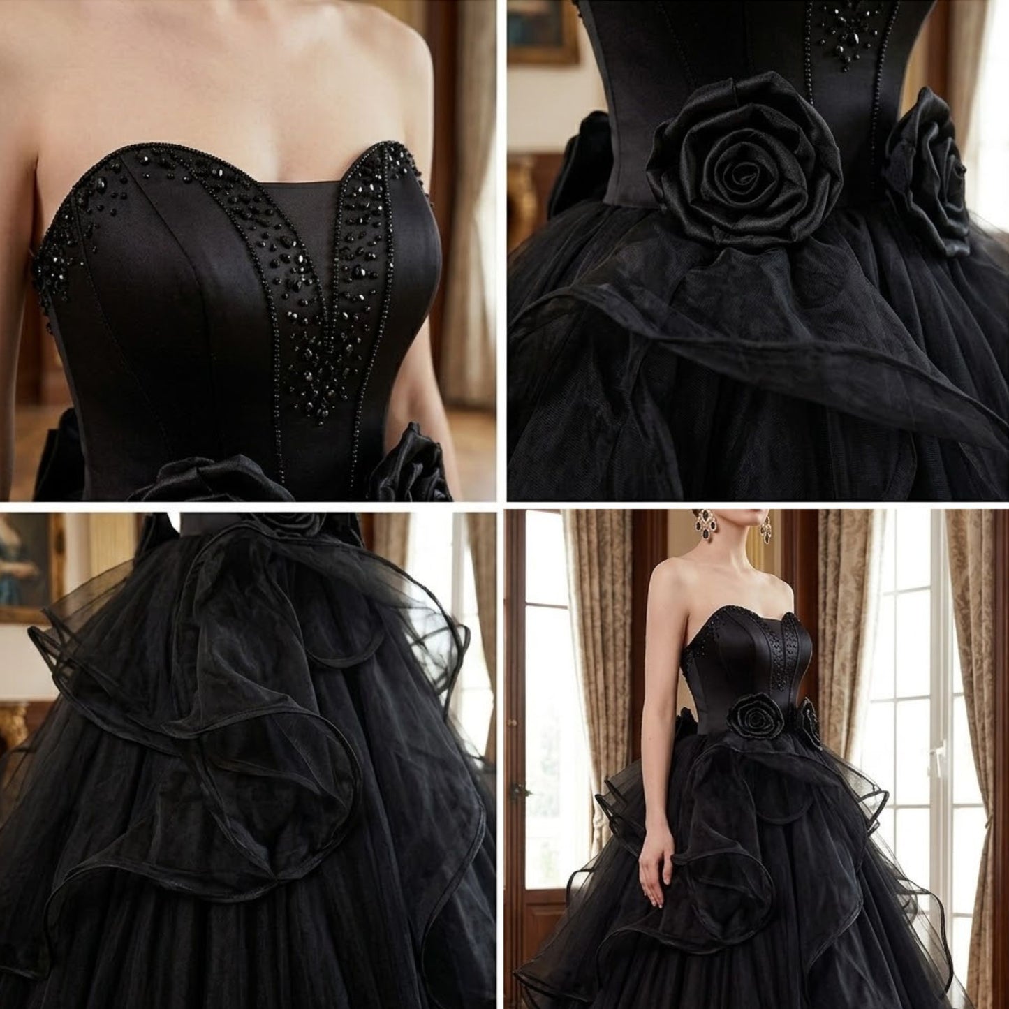 BANDEAU EVENING PROM DRESS #5452