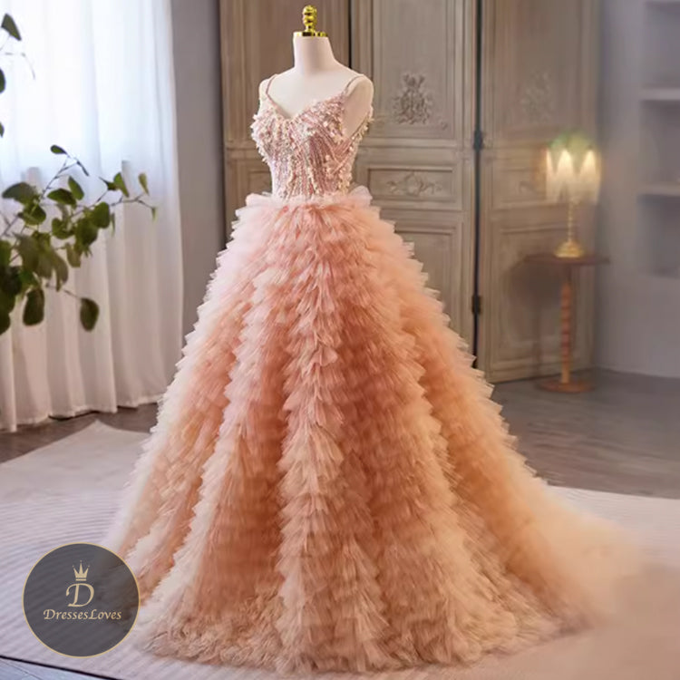 #5456 SLING PROM DRESS