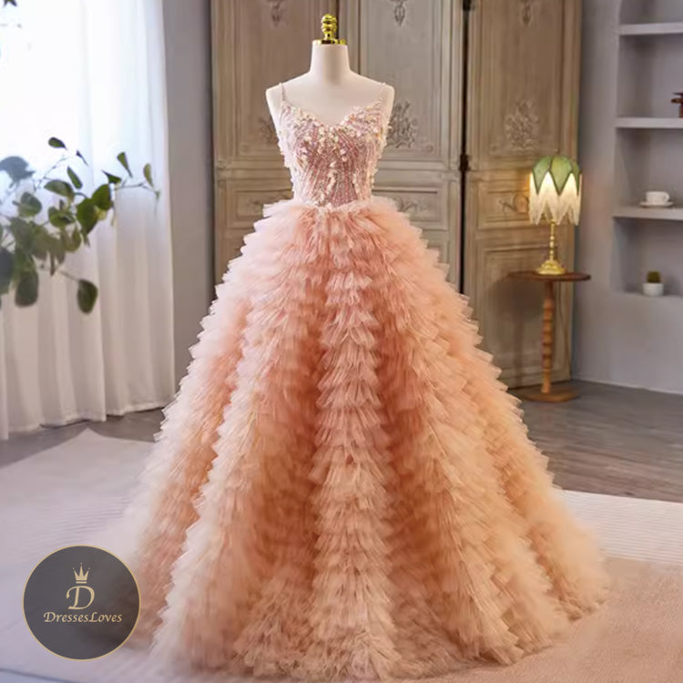 #5456 SLING PROM DRESS