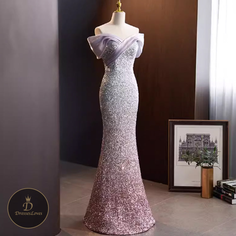 #5462 SEQUINS EVENING DRESS