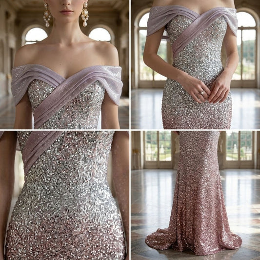 SEQUINS EVENING DRESS #5462 | DressesLovesOOTD