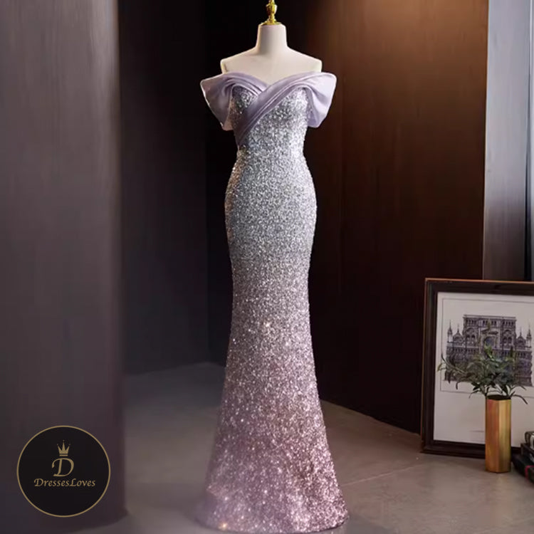 #5462 SEQUINS EVENING DRESS