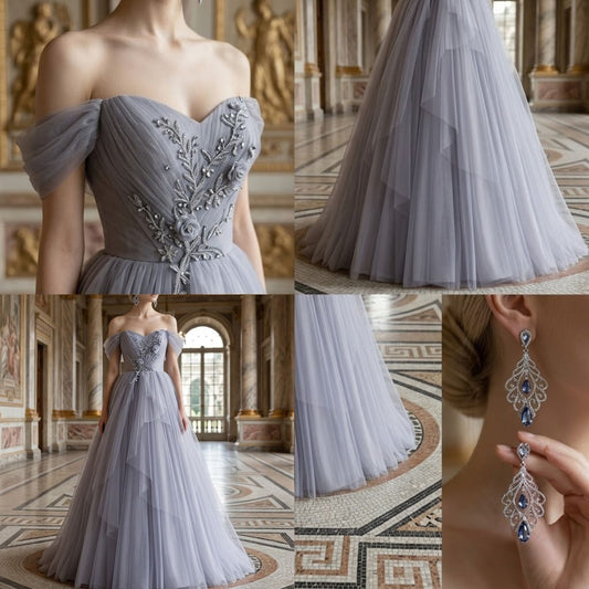 ONE SHOULDER EVENING DRESS #5467