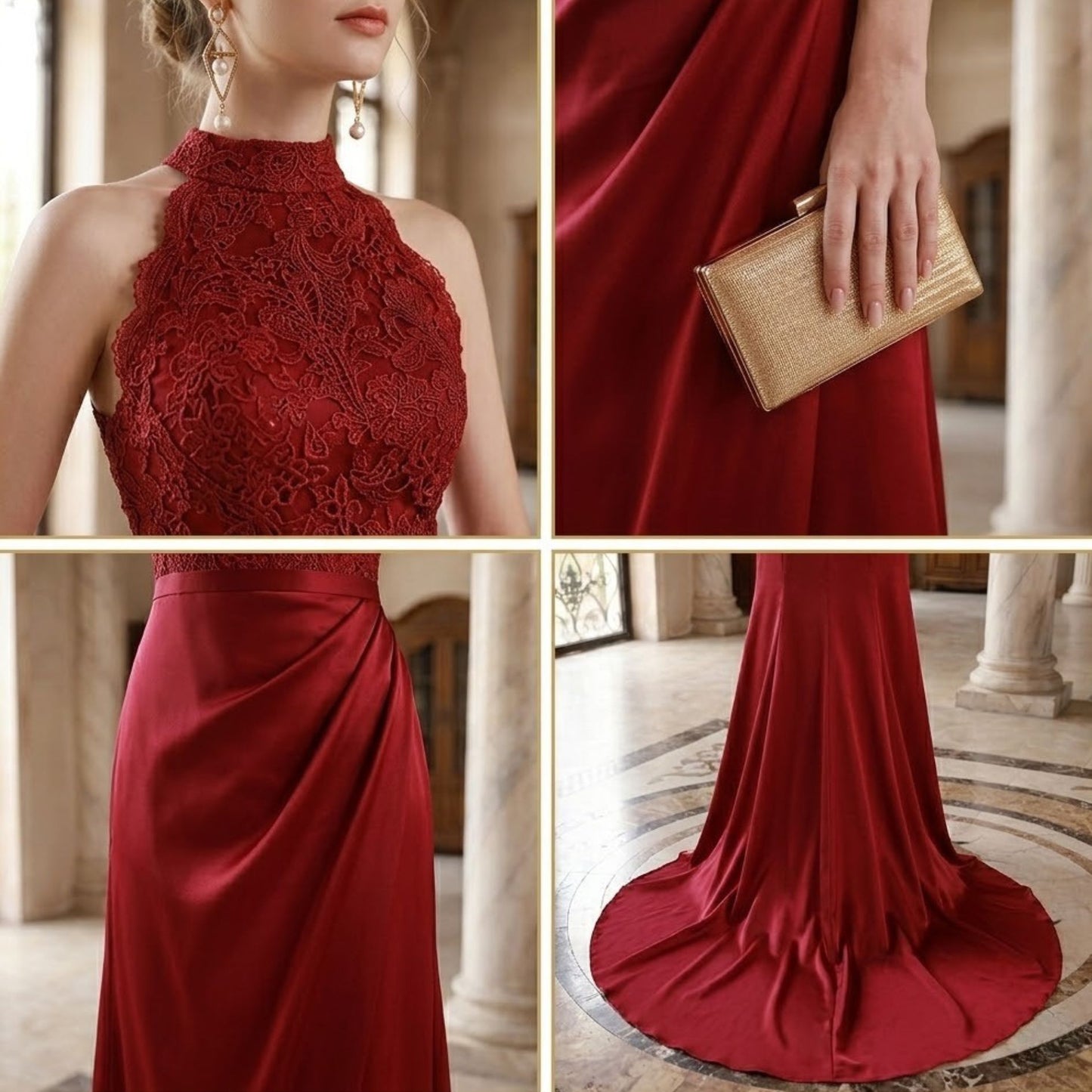 #5474 HALTERNECK EVENING DRESS
