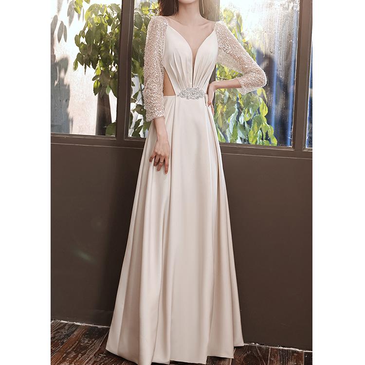 #60058 Deep V Prom Evening Dress
