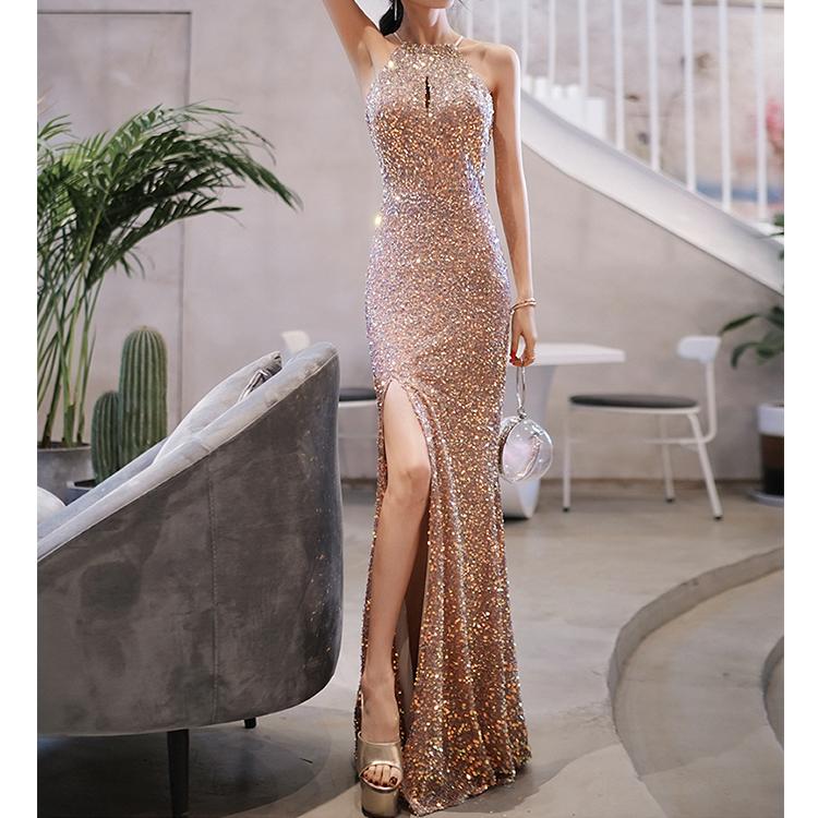 #60060 Sling Sequins Dress