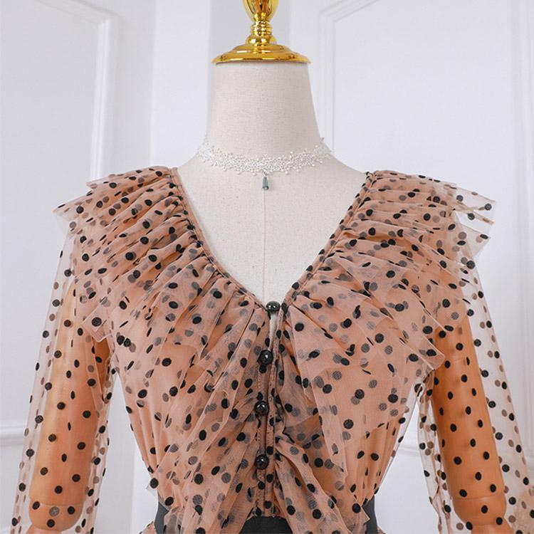 #7156 POLKA DOT PLEATED DRESS