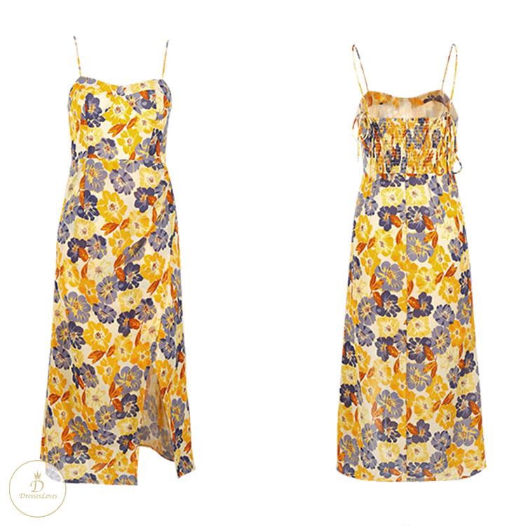 #7257 FLORAL SLING DRESS