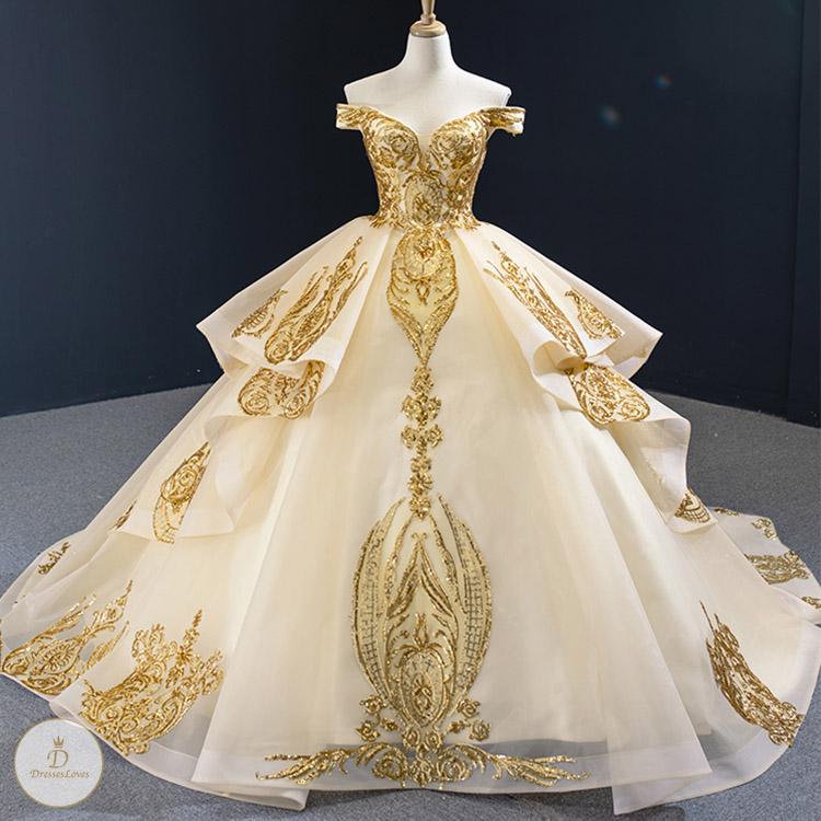#7298 OFF SHOULDER SWING PROM DRESS