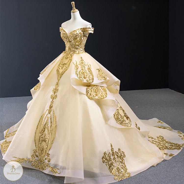 #7298 OFF SHOULDER SWING PROM DRESS