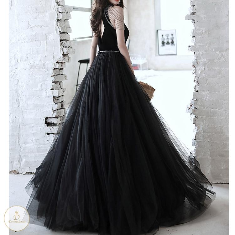 #7303 FRINGE EVENING DRESS