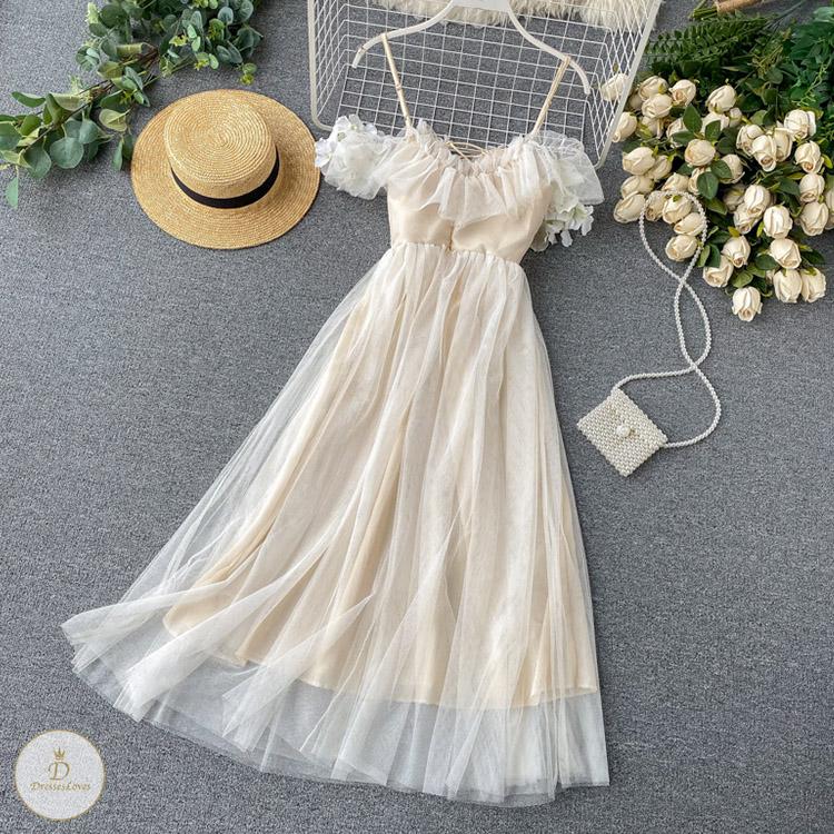 #7316 OFF SHOULDER SLING DRESS