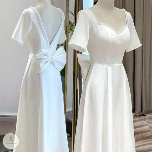 #7394 BOW EVENING DRESS