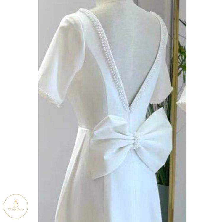 #7394 BOW EVENING DRESS