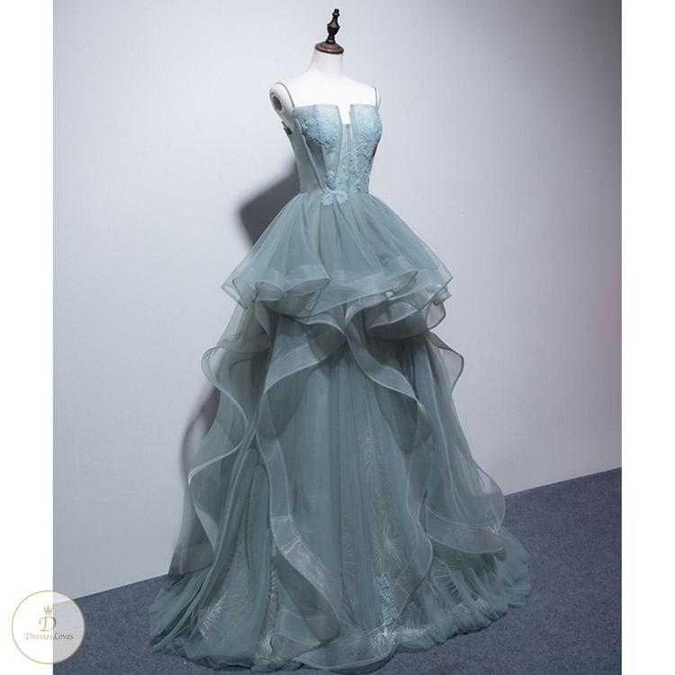 #7404 STRAP EVENING DRESS