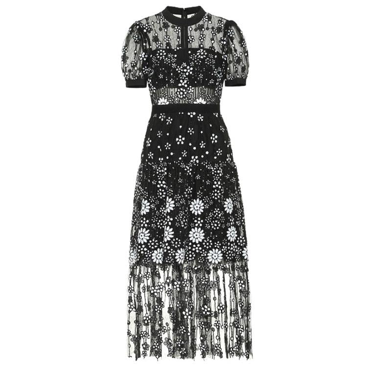 #7428 SEQUIN EMBROIDERY DRESS