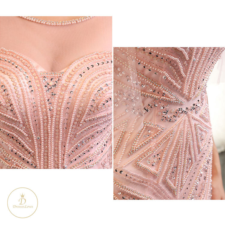 #7528 HANDMADE BEADING EVENING DRESSES