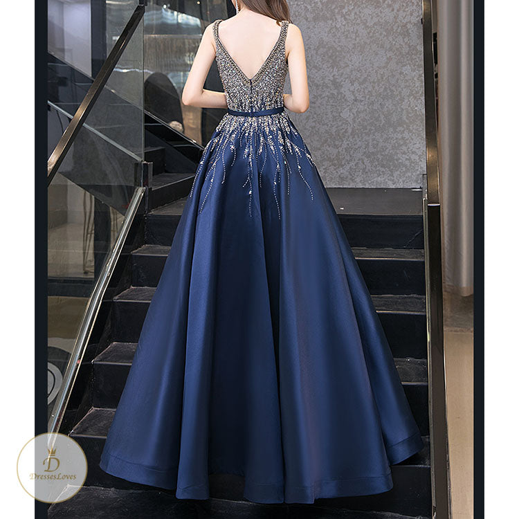 #7529 GLASS DRILL EVENING DRESSES