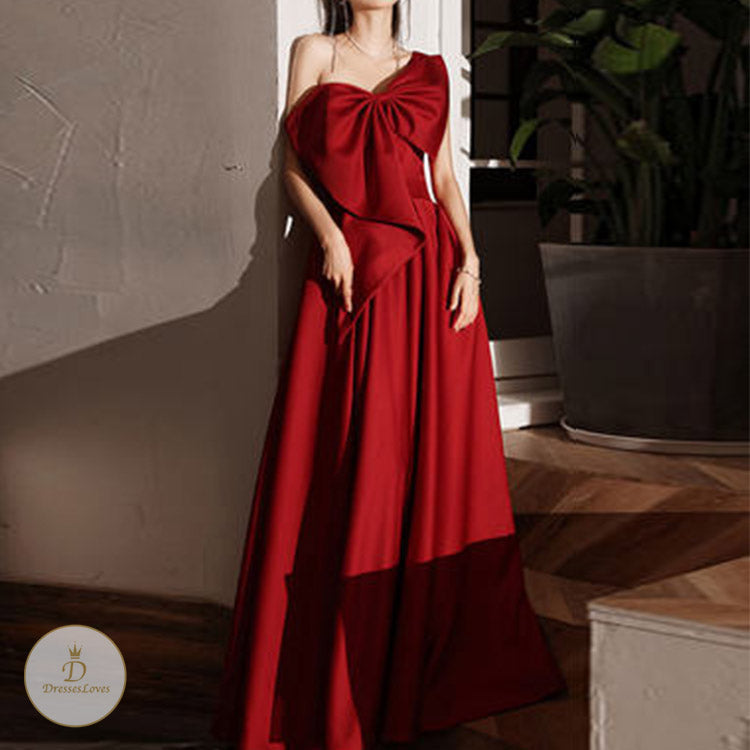#7554 BOW EVENING DRESS